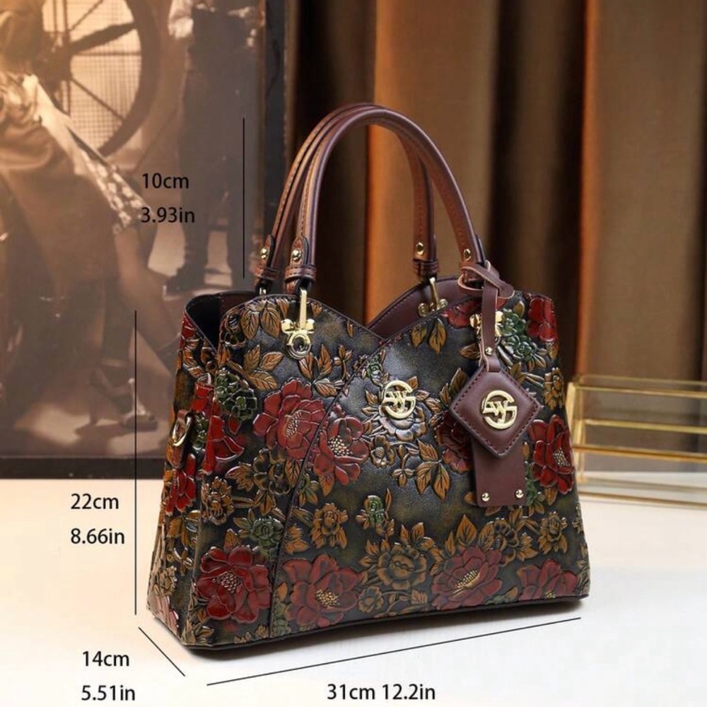 NWT Floral Embossed HandBag - Picture 10 of 14